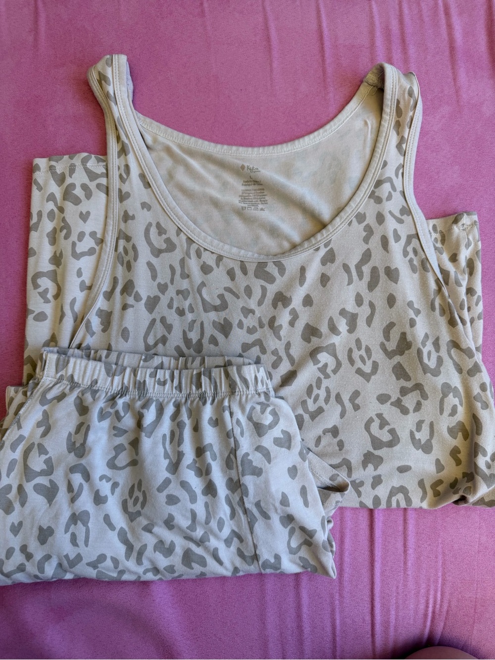 Kyte Baby leopard tank top PJ set